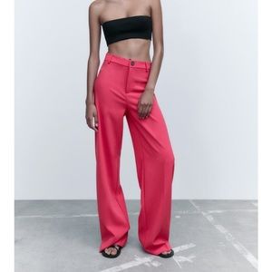 ZARA PINK PANTS SIZE LARGE LONG